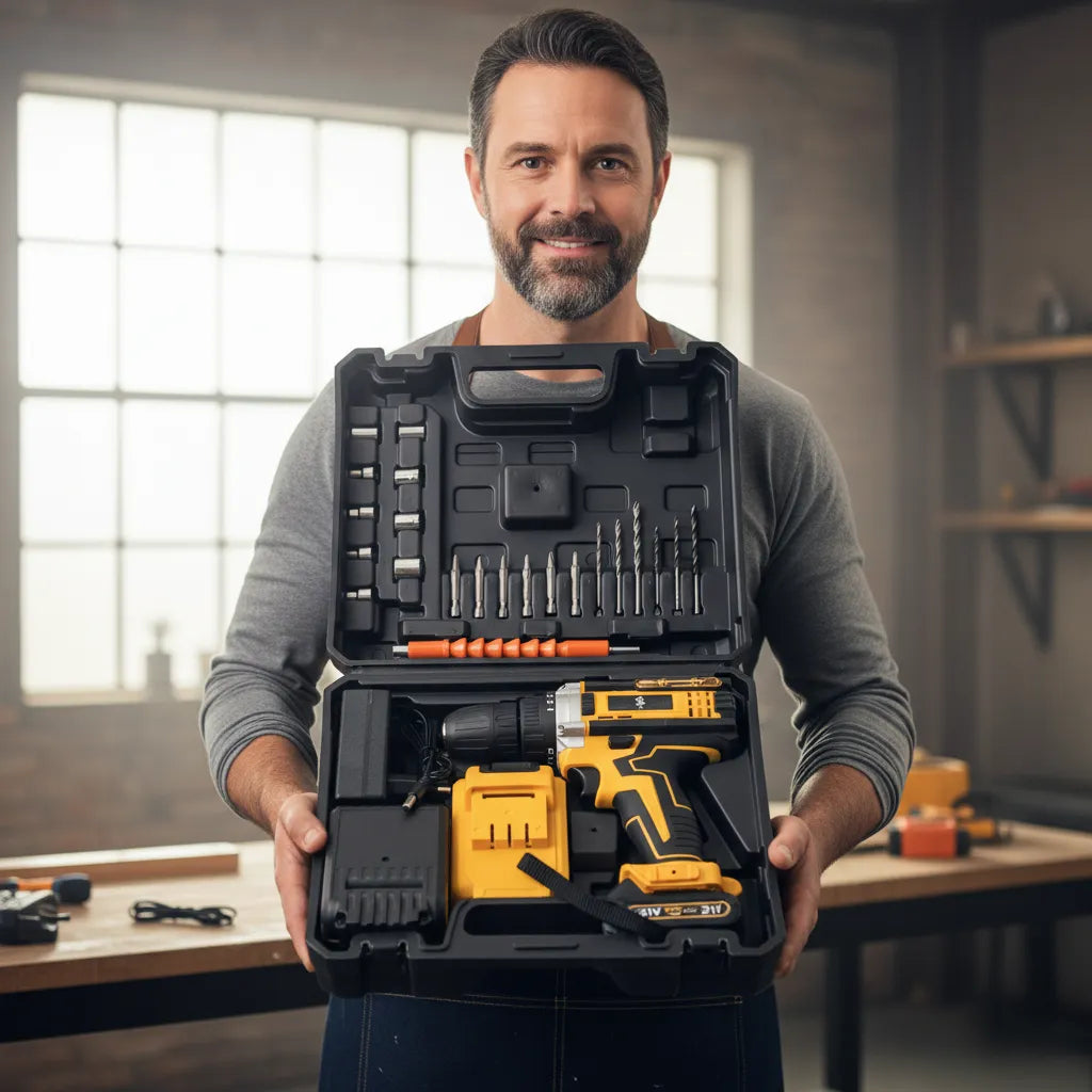 Parafusadeira Furadeira 48V 2 Baterias Com Maleta e Acessórios Completo