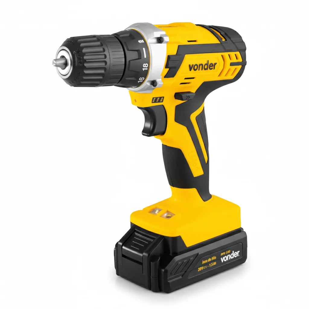 Parafusadeira Furadeira Pro Sem Fio 20v com Maleta Broca e Bits