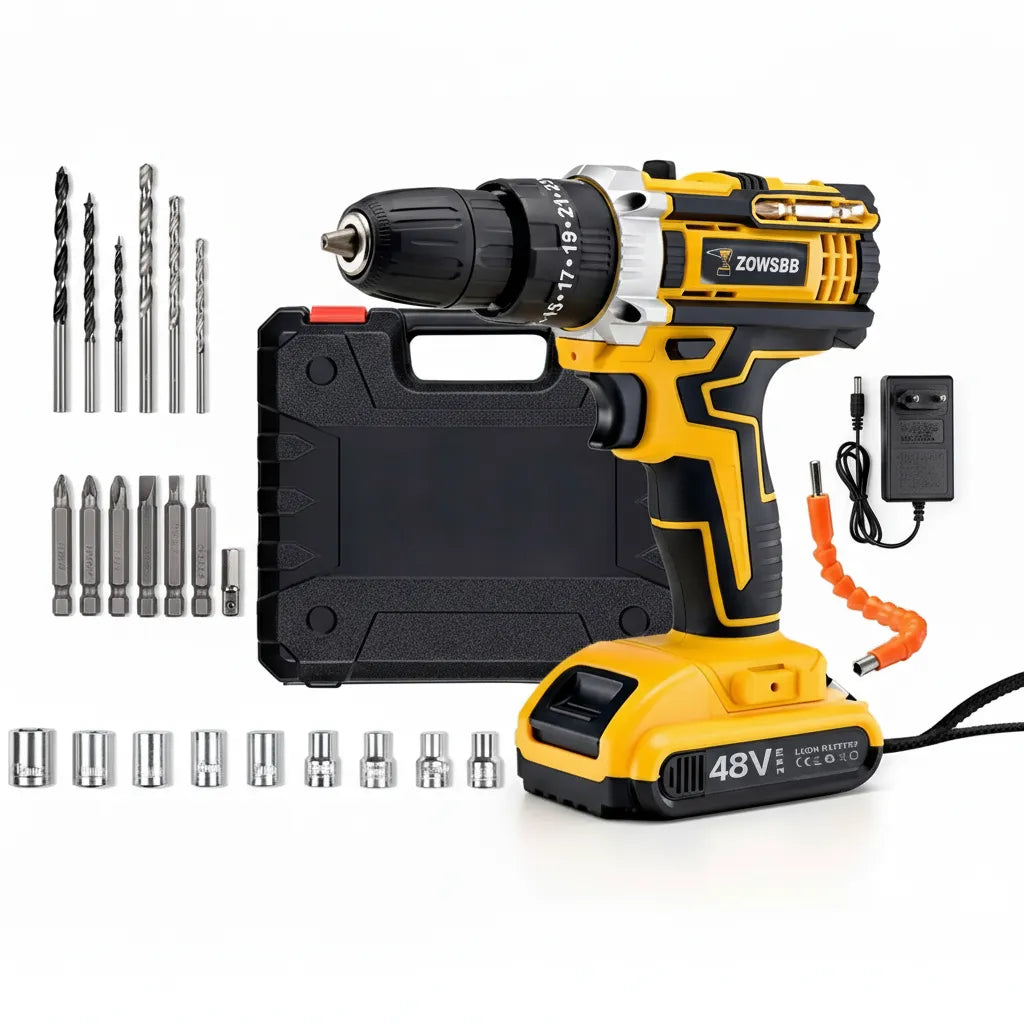 Parafusadeira 48V Alta Potência com 2 Baterias