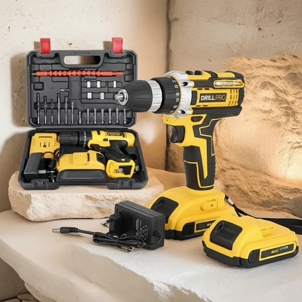 Parafusadeira Furadeira 48V 2 Baterias Com Maleta e Acessórios Completo