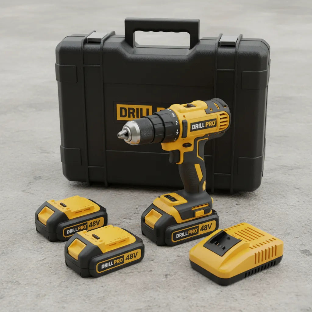 Parafusadeira Furadeira 48V 2 Baterias Com Maleta e Acessórios Completo