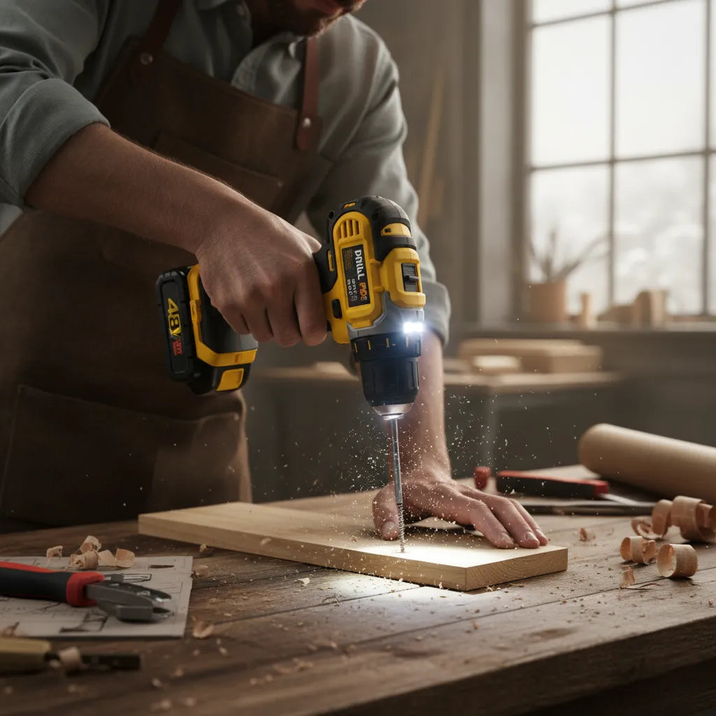 Parafusadeira Furadeira 48V 2 Baterias Com Maleta e Acessórios Completo