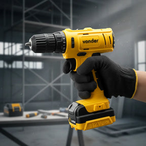 Parafusadeira Furadeira Profissional 12V PFV120 Bivolt + Broca Bits Maleta