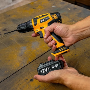 Furadeira Parafusadeira WAP BPF 12K3 a Bateria 12V Com Kit de Brocas e Bits