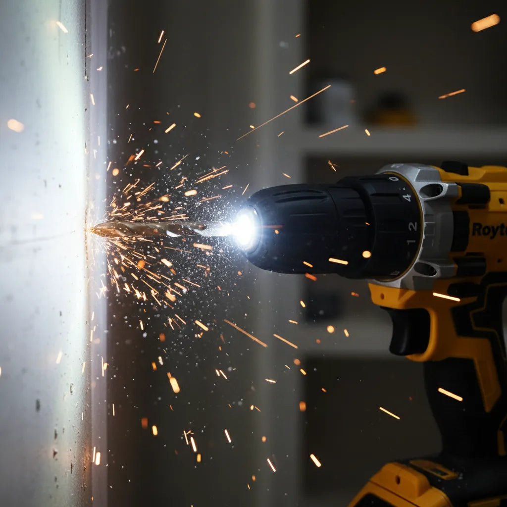 Parafusadeira Furadeira elétrica impacto 21V 2 Baterias Com Maleta e Acessórios Completo 110v/220v