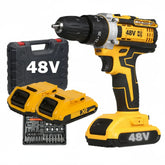 Parafusadeira Furadeira 48V 2 Baterias Com Maleta e Acessórios Completo