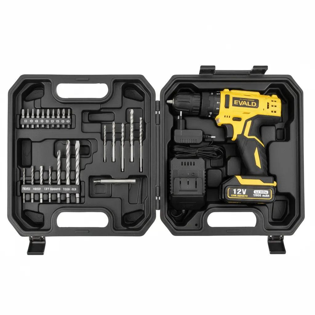 Parafusadeira Furadeira Bateria 12V com Impacto Bivolt