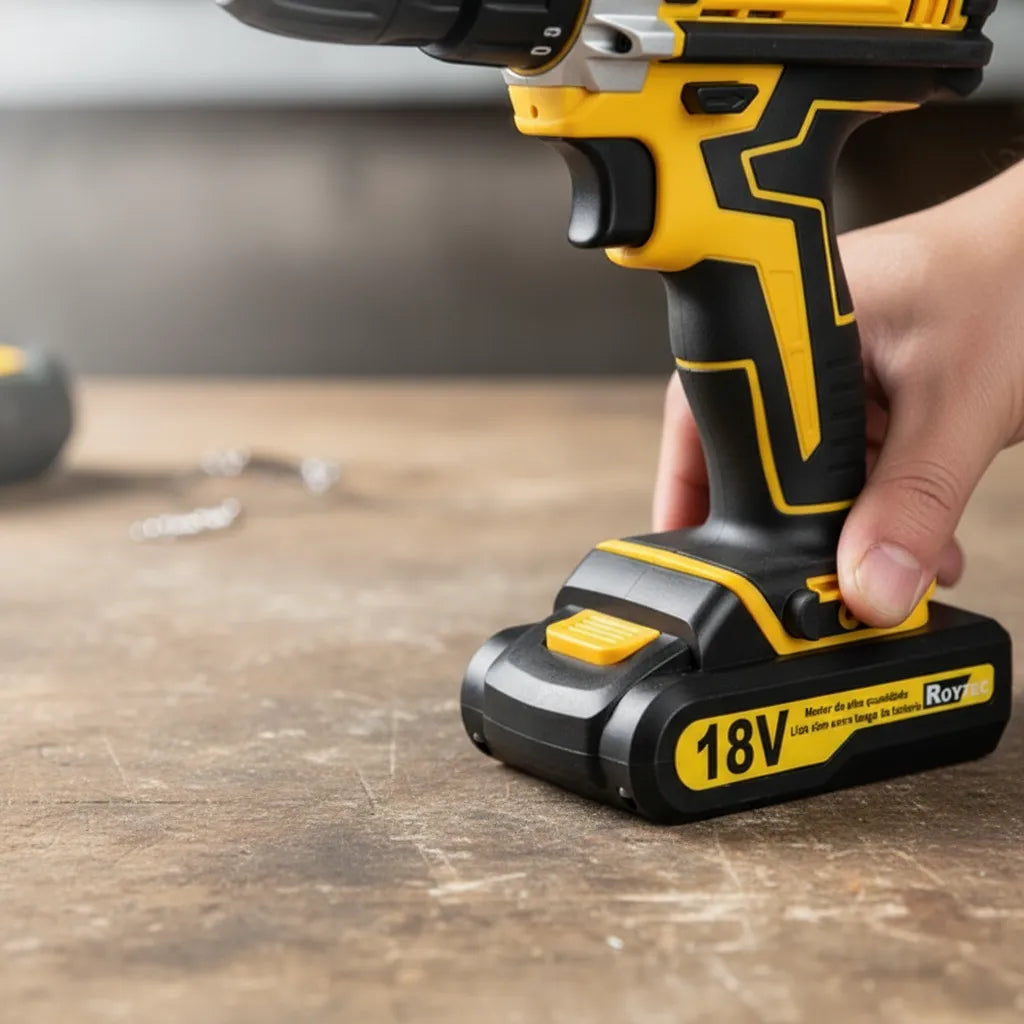 Parafusadeira Furadeira elétrica impacto 21V 2 Baterias Com Maleta e Acessórios Completo 110v/220v