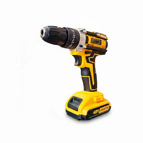 Furadeira Parafusadeira Impacto 48V Mais Completa Sem Fio Portátil 2 Baterias Base Carregadora