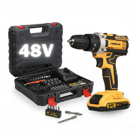 Parafusadeira Furadeira de Impacto 48v 2 Baterias Com Maleta e Acessórios Completo
