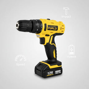 Parafusadeira Furadeira Bateria 12V com Impacto Bivolt