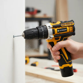 Parafusadeira Furadeira Sem Fio Impacto 12V 2 Baterias e Acessórios Completo